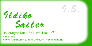 ildiko sailer business card